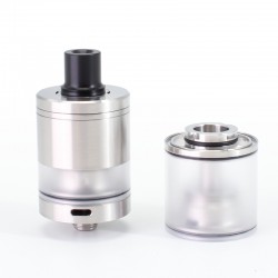 SXK Calibre Style MTL / RDL RTA Tank - Silver, 4.5ml, Air Pin 0.8, 1.0, 1.2, 1.5, 1.8, 2.0, 2.5, 2.8, 3.0, 3.5mm, 23mm Diameter