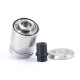 SXK Calibre Style MTL / RDL RTA Tank - Silver, 4.5ml, Air Pin 0.8, 1.0, 1.2, 1.5, 1.8, 2.0, 2.5, 2.8, 3.0, 3.5mm, 23mm Diameter