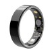 TK5 Smart Ring Health Tracker Waterproof Heart Rate Blood Oxygen Sleep Monitor with Charging Case - Black, Size 8