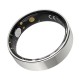 TK5 Smart Ring Health Tracker Waterproof Heart Rate Blood Oxygen Sleep Monitor with Charging Case - Silver, Size 9