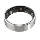 TK5 Smart Ring Health Tracker Waterproof Heart Rate Blood Oxygen Sleep Monitor with Charging Case - Silver, Size 11