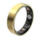 TK5 Smart Ring Health Tracker Waterproof Heart Rate Blood Oxygen Sleep Monitor with Charging Case - Gold, Size 12