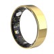 TK5 Smart Ring Health Tracker Waterproof Heart Rate Blood Oxygen Sleep Monitor with Charging Case - Gold, Size 12