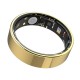 TK5 Smart Ring Health Tracker Waterproof Heart Rate Blood Oxygen Sleep Monitor with Charging Case - Gold, Size 13