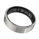 TK5 Smart Ring Health Tracker Waterproof Heart Rate Blood Oxygen Sleep Monitor with Charging Case - Silver, Size 13