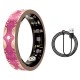 Smart Ring V10 Fitness Tracker with Heart Rate & Blood Oxygen Monitor Brilliant Rose Red, Size 7