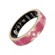 Smart Ring V10 Fitness Tracker with Heart Rate & Blood Oxygen Monitor Brilliant Rose Red, Size 8