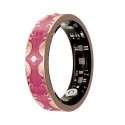 Smart Ring V10 Fitness Tracker with Heart Rate & Blood Oxygen Monitor Brilliant Rose Red, Size 9
