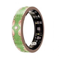 Smart Ring V10 Fitness Tracker with Heart Rate & Blood Oxygen Monitor Mars Green, Size 9