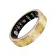 Smart Ring V10 Fitness Tracker with Heart Rate & Blood Oxygen Monitor Champagne Yellow, Size 9