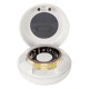 Smart Ring V10 Fitness Tracker with Heart Rate & Blood Oxygen Monitor Champagne Yellow, Size 9