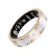 Smart Ring V10 Fitness Tracker with Heart Rate & Blood Oxygen Monitor Pearl white, Size 10