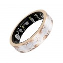 Smart Ring V10 Fitness Tracker with Heart Rate & Blood Oxygen Monitor Pearl white, Size 10