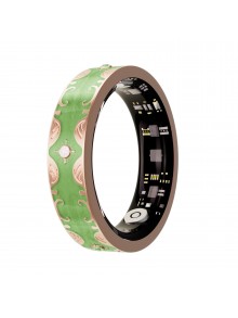 Smart Ring V10 Fitness Tracker with Heart Rate & Blood Oxygen Monitor Mars Green, Size 10