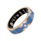 Smart Ring V10 Fitness Tracker with Heart Rate & Blood Oxygen Monitor Sapphire Blue, Size 10