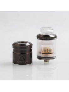 Authentic One Top Onetopvape Gemini RDTA Rebuildable Dripping Tank Atomizer - Gun Metal, Stainless Steel + PC, 26.5mm Diameter