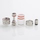 YFTK Phenomenon Zest 2.2 URS Style RTA Rebuildable Tank Atomizer - Silver, 316 Stainless Steel + PC, 4ml, 22mm Diameter