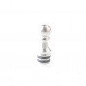 YFTK Five Pawns Style 510 Drip Tip - Silver, Stainless Steel, 25mm