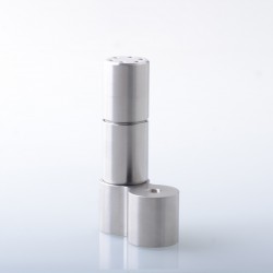 YFTK Pinnacle Colossus Side-by-Side SBS Mechanical Mod - Silver, 1 x 18350 / 18650