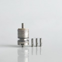 RekaVape Old School Ost R Dama Style MTL RTA Atomizer - Silver, 316SS + PEEK, Air Pin 1.0, 1.2, 1.5, 1.8mm, 3.5ml, 22mm Diameter