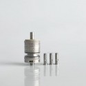 RekaVape Old School Ost R Dama Style MTL RTA Atomizer - Silver, 316SS + PEEK, Air Pin 1.0, 1.2, 1.5, 1.8mm, 3.5ml, 22mm Diameter