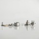 RekaVape Old School Ost R Dama Style MTL RTA Atomizer - Silver, 316SS + PEEK, Air Pin 1.0, 1.2, 1.5, 1.8mm, 3.5ml, 22mm Diameter