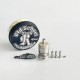 RekaVape Old School Ost R Dama Style MTL RTA Atomizer - Silver, 316SS + PEEK, Air Pin 1.0, 1.2, 1.5, 1.8mm, 3.5ml, 22mm Diameter