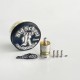 RekaVape Old School Ost R Dama Style MTL RTA Atomizer - Silver, 316SS + PEI, Air Pin 1.0, 1.2, 1.5, 1.8mm, 3.5ml, 22mm Diameter