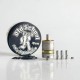 RekaVape Old School Ost R Dama Style MTL RTA Atomizer - Silver, 316SS + PEI, Air Pin 1.0, 1.2, 1.5, 1.8mm, 3.5ml, 22mm Diameter