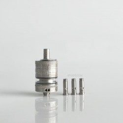 RekaVape Old School Ost R Dama Style MTL RTA Atomizer - Silver, 316SS + PCTG, Air Pin 1.0, 1.2, 1.5, 1.8mm, 3.5ml, 22mm Diameter