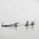 RekaVape Old School Ost R Dama Style MTL RTA Atomizer - Silver, 316SS + PCTG, Air Pin 1.0, 1.2, 1.5, 1.8mm, 3.5ml, 22mm Diameter