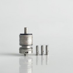 RekaVape Old School Ost R Dama Style MTL RTA Atomizer - Silver, 316SS + POM, Air Pin 1.0, 1.2, 1.5, 1.8mm, 3.5ml, 22mm Diameter