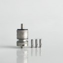 RekaVape Old School Ost R Dama Style MTL RTA Atomizer - Silver, 316SS + POM, Air Pin 1.0, 1.2, 1.5, 1.8mm, 3.5ml, 22mm Diameter