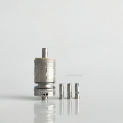 RekaVape Old School Ost R Dama Style MTL RTA Atomizer - Silver, 316SS + PEEK, Air Pin 1.0, 1.2, 1.5, 1.8mm, 4.5ml, 22mm Diameter