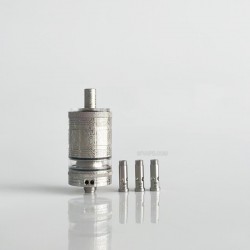 RekaVape Old School Ost R Dama Style MTL RTA Atomizer - Silver, 316SS + PCTG, Air Pin 1.0, 1.2, 1.5, 1.8mm, 4.5ml, 22mm Diameter