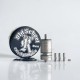 RekaVape Old School Ost R Dama Style MTL RTA Atomizer - Silver, 316SS + POM, Air Pin 1.0, 1.2, 1.5, 1.8mm, 4.5ml, 22mm Diameter