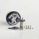 RekaVape Old School Ost R Dama Style MTL RTA Atomizer - Silver, 316SS + POM, Air Pin 1.0, 1.2, 1.5, 1.8mm, 4.5ml, 22mm Diameter