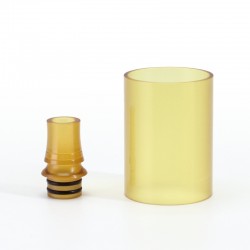 SXK Prime Minister Style RDL RTA Replacement Tank Tube + 510 Drip Tip Kit - Brown, PEI