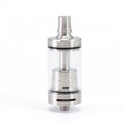 SXK Prime Minister Style RDL RTA Atomizer - Silver, 316SS + Glass, 5.2~5.7ml, Air Pins 2.0, 2.5, 3.0, 3.5, 4.0mm, 22mm Diameter