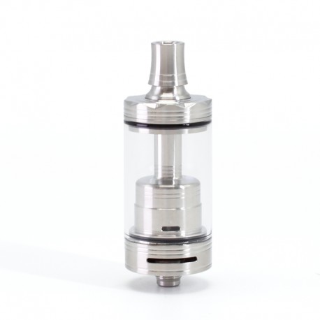 SXK Prime Minister Style RDL RTA Atomizer - Silver, 316SS + Glass, 5.2~5.7ml, Air Pins 2.0, 2.5, 3.0, 3.5, 4.0mm, 22mm Diameter
