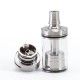 SXK Prime Minister Style RDL RTA Atomizer - Silver, 316SS + Glass, 5.2~5.7ml, Air Pins 2.0, 2.5, 3.0, 3.5, 4.0mm, 22mm Diameter