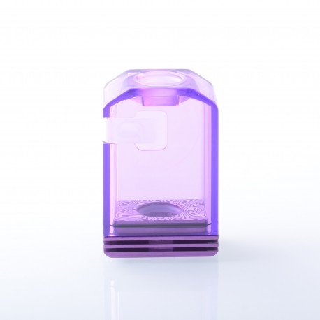 Authentic Veepon Tita X2 Boro Tank for BB / Billet / Boro Mod - Damascus + Purple, Stainless Steel + PCTG