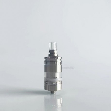 RekaVape By-ka V9+ Plus Style MTL RTA Rebuildable Tank Atomizer - Silver, Nano 3.0ml, Air Pins 1.2 / 1.4 / 1.7mm, 22mm Dia