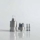RekaVape By-ka V9+ Plus Style MTL RTA Rebuildable Tank Atomizer - Silver, Nano 3.0ml, Air Pins 1.2 / 1.4 / 1.7mm, 22mm Dia