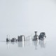 RekaVape By-ka V9+ Plus Style MTL RTA Rebuildable Tank Atomizer - Silver, Nano 3.0ml, Air Pins 1.2 / 1.4 / 1.7mm, 22mm Dia