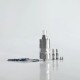 RekaVape By-ka V9+ Plus Style MTL RTA Rebuildable Tank Atomizer - Silver, Nano 3.0ml, Air Pins 1.2 / 1.4 / 1.7mm, 22mm Dia