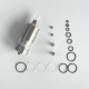 RekaVape By-ka V9+ Plus Style MTL RTA Rebuildable Tank Atomizer - Silver, 5.0ml, Air Pins 1.2 / 1.4 / 1.7mm, 22mm Diameter