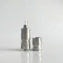 RekaVape By-ka V9+ Plus Style MTL RTA Atomizer w/ Combi Tank Tube - Silver, 5.0ml, Air Pins 1.2 / 1.4 / 1.7mm, 22mm Diameter