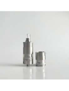 RekaVape By-ka V9+ Plus Style MTL RTA Atomizer w/ Combi Tank Tube - Silver, 5.0ml, Air Pins 1.2 / 1.4 / 1.7mm, 22mm Diameter