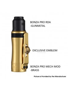 Authentic ThunderCloud Thunder Cloud Bonza Pro Mech Kit Brass Mech Mod + Gun RDA - 1 x 18650 / 20700 / 21700